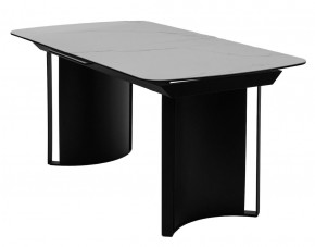 Стол RASMUS 160 TL-45 Белый мрамор, испанская керамика / черный каркас, ®DISAUR в Краснокамске - krasnokamsk.mebel24.online | фото 1