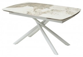 Стол RIVOLI 140 GLOSS LUXURY PANDORA SOLID CERAMIC / WHITE, ®DISAUR в Краснокамске - krasnokamsk.mebel24.online | фото 1