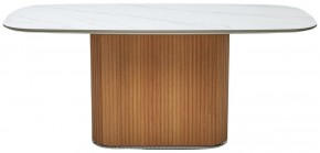 Стол TAMPA 180 цвет БЕЛЫЙ МРАМОР M326, керамика / Каркас OAK, ®DISAUR в Краснокамске - krasnokamsk.mebel24.online | фото 9