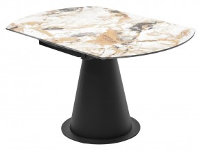 Стол TERAMO 135 GLOSS GRAND JADE SOLID CERAMIC, керамика, поворотн.механизм / Черный каркас, ®DISAUR в Краснокамске - krasnokamsk.mebel24.online | фото 11