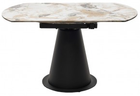 Стол TERAMO 135 GLOSS GRAND JADE SOLID CERAMIC, керамика, поворотн.механизм / Черный каркас, ®DISAUR в Краснокамске - krasnokamsk.mebel24.online | фото 16