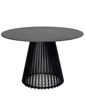 Стол TERNI 120 MATT BLACK MARBLE SOLID CERAMIC Черный мрамор матовый, керамика /Черн.каркас, ®DISAUR в Краснокамске - krasnokamsk.mebel24.online | фото 3