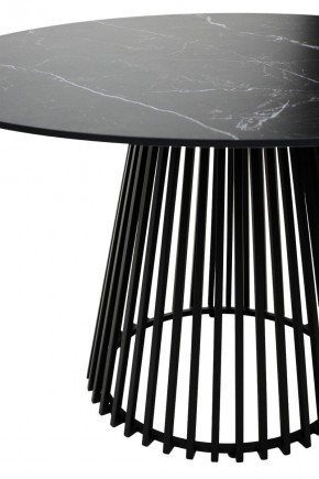 Стол TERNI 120 MATT BLACK MARBLE SOLID CERAMIC Черный мрамор матовый, керамика /Черн.каркас, ®DISAUR в Краснокамске - krasnokamsk.mebel24.online | фото 5