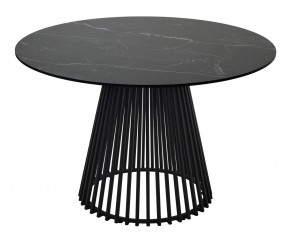 Стол TERNI 120 MATT BLACK MARBLE SOLID CERAMIC Черный мрамор матовый, керамика /Черн.каркас, ®DISAUR в Краснокамске - krasnokamsk.mebel24.online | фото 8