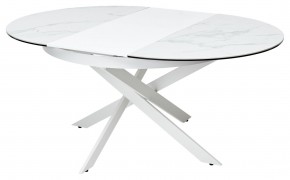 Стол TRENTO 120 HIGH GLOSS STATUARIO Белый мрамор глянцевый, керамика/ белый каркас, ®DISAUR в Краснокамске - krasnokamsk.mebel24.online | фото 7