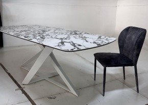 Стол VICENZA 220 BULGARI WHITE, керамика / белый, ®DISAUR в Краснокамске - krasnokamsk.mebel24.online | фото 4
