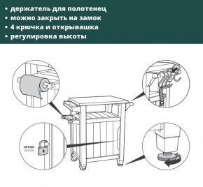 Столик для барбекю 105л (Unity 105L) коричневый в Краснокамске - krasnokamsk.mebel24.online | фото 5