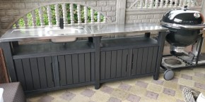 Столик для барбекю 415 Л (Unity Chef 415 L) графит в Краснокамске - krasnokamsk.mebel24.online | фото 1