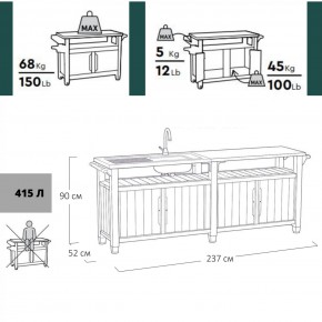 Столик для барбекю 415 Л (Unity Chef 415 L) графит в Краснокамске - krasnokamsk.mebel24.online | фото 2