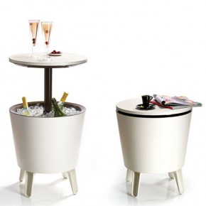 Столик-холодильник COOL BAR крем-шоколад в Краснокамске - krasnokamsk.mebel24.online | фото 1