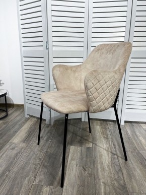 Стул AMARETTO VBP206 античный светло-бежевый, велюр без пальчикового эффекта /черный каркас, М-City в Краснокамске - krasnokamsk.mebel24.online | фото 7