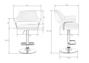 Стул барный DOBRIN CHARLY, чёрный крокодил в Краснокамске - krasnokamsk.mebel24.online | фото 7