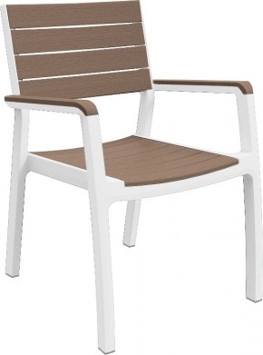 Стул c подлокотниками Гармония (Harmony armchair) белый-капучино в Краснокамске - krasnokamsk.mebel24.online | фото 2