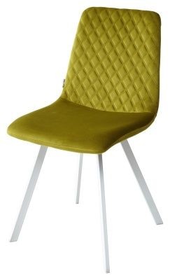 Стул DAIQUIRI BLUVEL-75 OLIVA / белый каркас, велюр М-City в Краснокамске - krasnokamsk.mebel24.online | фото 1