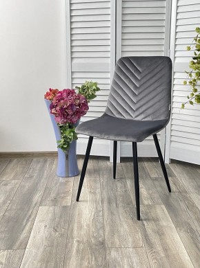 Стул DUKE BLUVEL-14 GREY, велюр / черный каркас М-City в Краснокамске - krasnokamsk.mebel24.online | фото 4