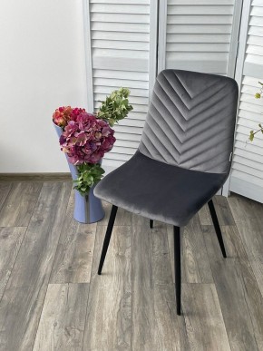 Стул DUKE BLUVEL-14 GREY, велюр / черный каркас М-City в Краснокамске - krasnokamsk.mebel24.online | фото 5