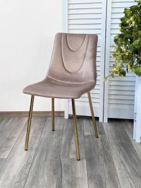Стул ELLI BLUVEL-40 Бежевый, велюр / золотой каркас М-City в Краснокамске - krasnokamsk.mebel24.online | фото 4