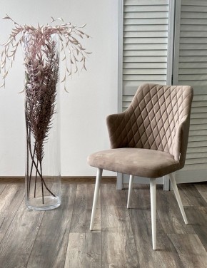 Стул HERMAN 360 град. ЛАТТЕ #25, велюр / белый каркас М-City в Краснокамске - krasnokamsk.mebel24.online | фото 2