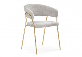 Стул на металлокаркасе Kamelia 1 light gray fabric / gold в Краснокамске - krasnokamsk.mebel24.online | фото 1