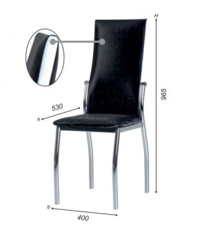 Стул Пекин А1.10-05 со вставкой (двухцветный) (Стандарт) хром/кожзам (4 шт.) в Краснокамске - krasnokamsk.mebel24.online | фото 3