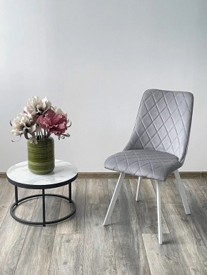 Стул TYCOON BLUVEL-03 LIGHT GREY / белый каркас М-City в Краснокамске - krasnokamsk.mebel24.online | фото 2