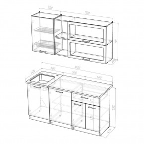 ТАТЬЯНА Кухонный гарнитур Стандарт (1600 мм ) в Краснокамске - krasnokamsk.mebel24.online | фото 2