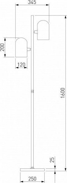 Торшер Eurosvet Bambola 01164/2 латунь в Краснокамске - krasnokamsk.mebel24.online | фото 2