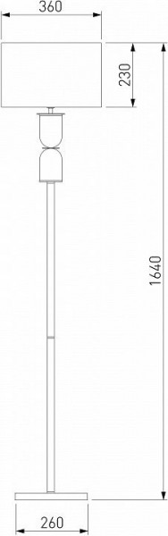 Торшер Eurosvet Caprera 01154/1 латунь в Краснокамске - krasnokamsk.mebel24.online | фото 3