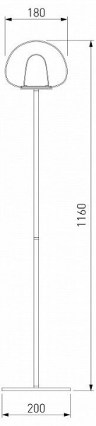 Торшер Eurosvet Twice 90327/1 черный в Краснокамске - krasnokamsk.mebel24.online | фото