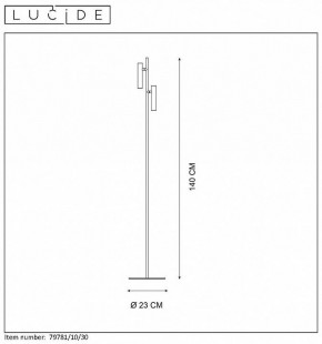 Торшер Lucide Philon 79781/10/30 в Краснокамске - krasnokamsk.mebel24.online | фото 4