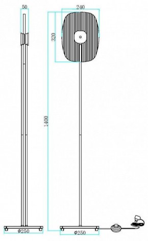 Торшер Maytoni Eclipse MOD152FL-L1BK в Краснокамске - krasnokamsk.mebel24.online | фото 2