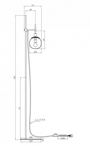 Торшер Maytoni Erich MOD221-FL-01-N в Краснокамске - krasnokamsk.mebel24.online | фото 3