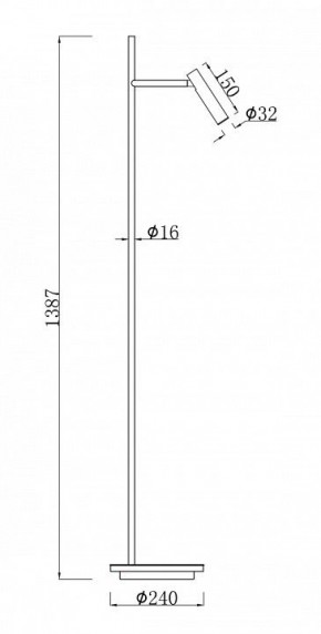 Торшер Maytoni Estudo Z010FL-L8W3K в Краснокамске - krasnokamsk.mebel24.online | фото 2