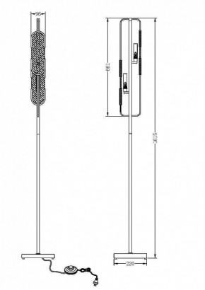 Торшер Maytoni Marmo MOD099FL-02G в Краснокамске - krasnokamsk.mebel24.online | фото 2