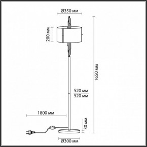 Торшер Odeon Light Margaret 5415/3F в Краснокамске - krasnokamsk.mebel24.online | фото 4