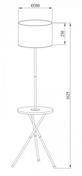 Торшер с полкой Arte Lamp Combo A2070PN-1BK в Краснокамске - krasnokamsk.mebel24.online | фото 2