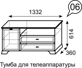 Тумба для телеаппаратуры Венеция 6 бодега в Краснокамске - krasnokamsk.mebel24.online | фото 3