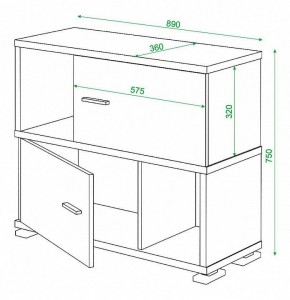 Тумба комбинированная Домино СБ-30/2 в Краснокамске - krasnokamsk.mebel24.online | фото 3