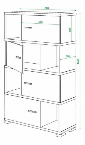 Тумба комбинированная Домино СБ-30/4 в Краснокамске - krasnokamsk.mebel24.online | фото 3