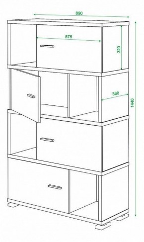 Тумба комбинированная Домино СБ-30/4 в Краснокамске - krasnokamsk.mebel24.online | фото 2