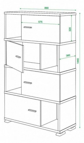 Тумба комбинированная Домино СБ-30/4 в Краснокамске - krasnokamsk.mebel24.online | фото 3