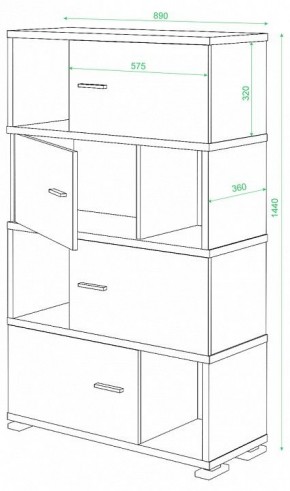 Тумба комбинированная Домино СБ-30/4 в Краснокамске - krasnokamsk.mebel24.online | фото 3