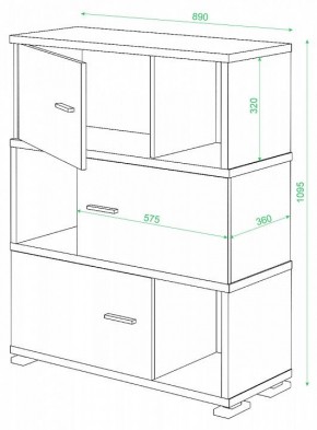 Тумба комбинированная СБ-30/3 в Краснокамске - krasnokamsk.mebel24.online | фото 2