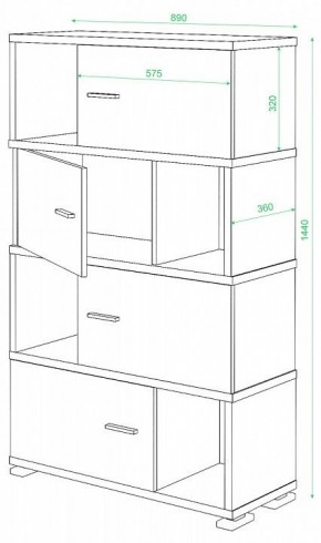 Тумба комбинированная СБ-30/4 в Краснокамске - krasnokamsk.mebel24.online | фото 2