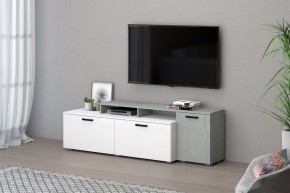 Тумба под ТВ Эльза (Бетонный Камень/Белый) в Краснокамске - krasnokamsk.mebel24.online | фото 1