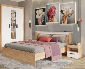 Тумба прикроватная Адель дуб крафт золотой/белый в Краснокамске - krasnokamsk.mebel24.online | фото 3