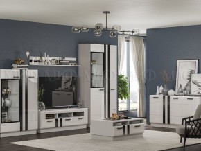 МАГНОЛИЯ Тумба ТВ (Белый глянец/Белый) в Краснокамске - krasnokamsk.mebel24.online | фото 3
