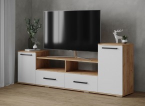Тумба ТВ Парус-2 дуб крафт золотой/белый в Краснокамске - krasnokamsk.mebel24.online | фото