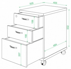 Тумбочка Домино ТС-2 в Краснокамске - krasnokamsk.mebel24.online | фото 2