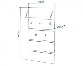 Вешалка Нобиле Веш-70 в Краснокамске - krasnokamsk.mebel24.online | фото 2